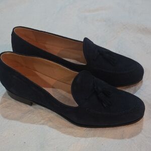 Brooks Brothers Navy Suede Loafers